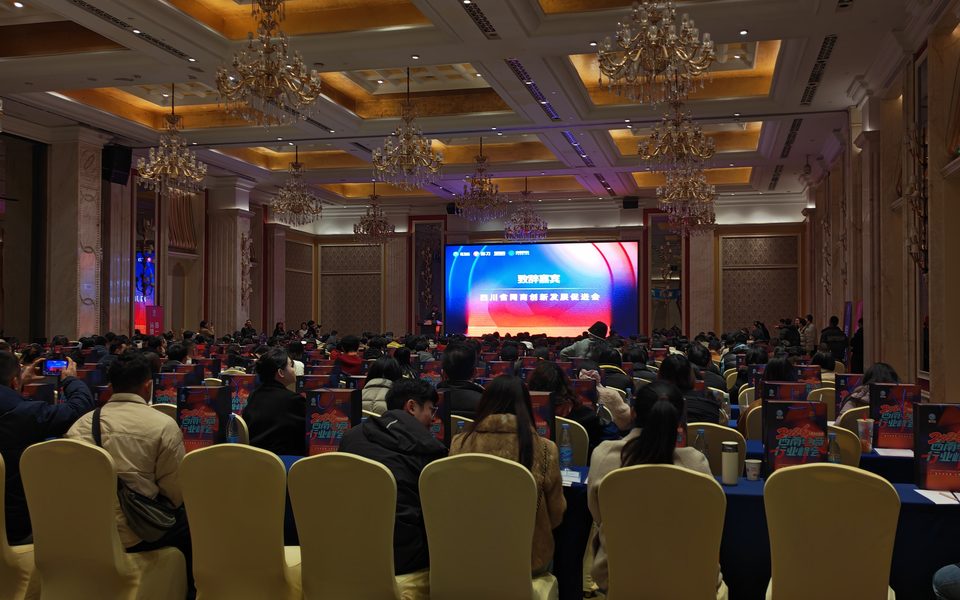 成都行业发展促进会活动现场，参会企业代表在会场就座